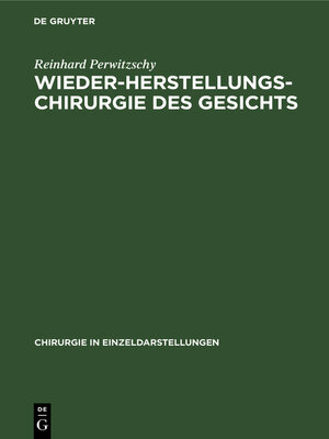 cover image of Wiederherstellungschirurgie des Gesichts